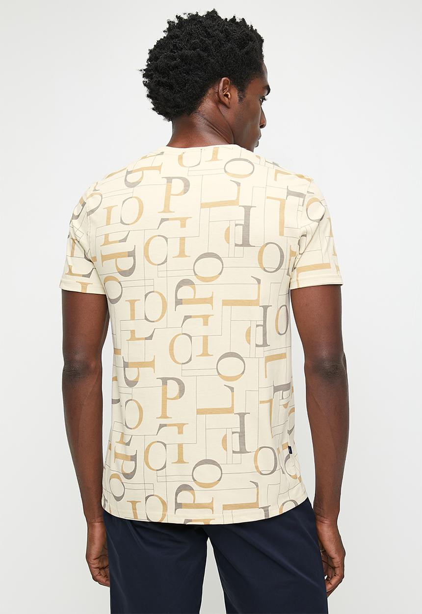 POLO - Phila Aop Ss Tee - Camel