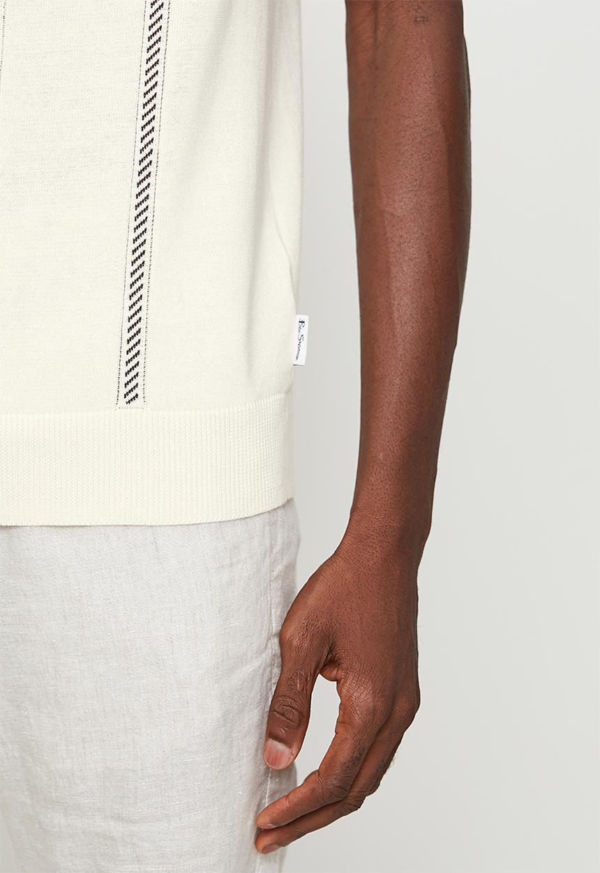 Ben Sherman - Vertical stripe Polo - Ivory