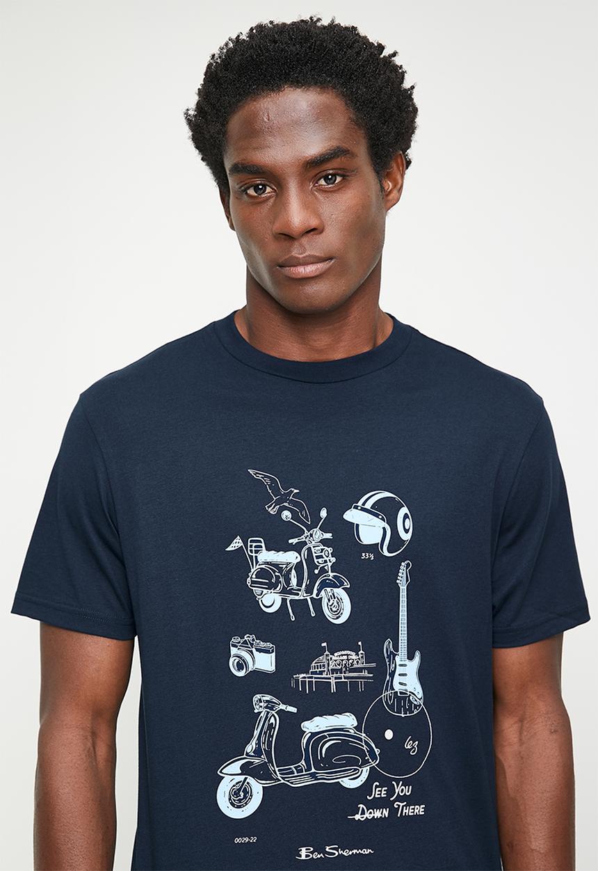Ben Sherman - Sketched mod zone - navy