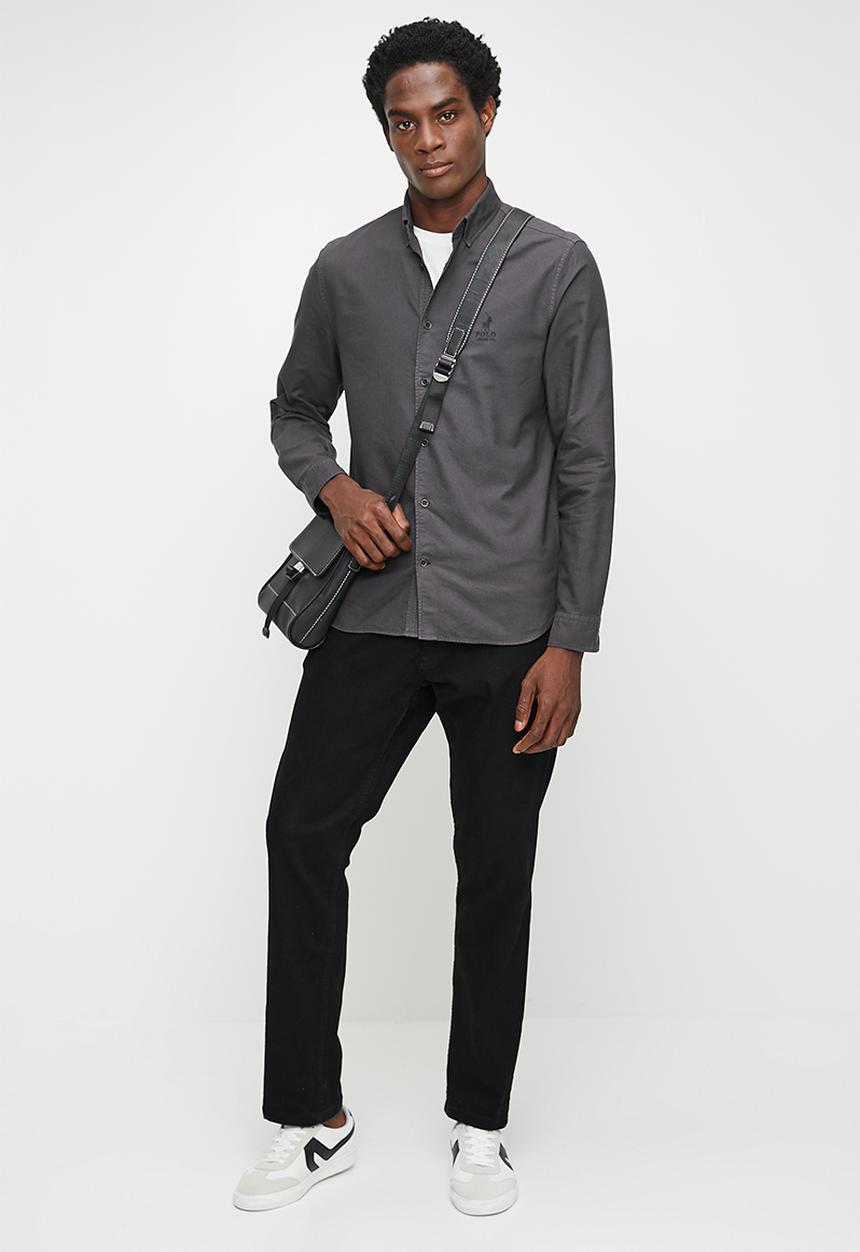 POLO - Mabandla Pjc Ls Oxford Shirt - Charcoal
