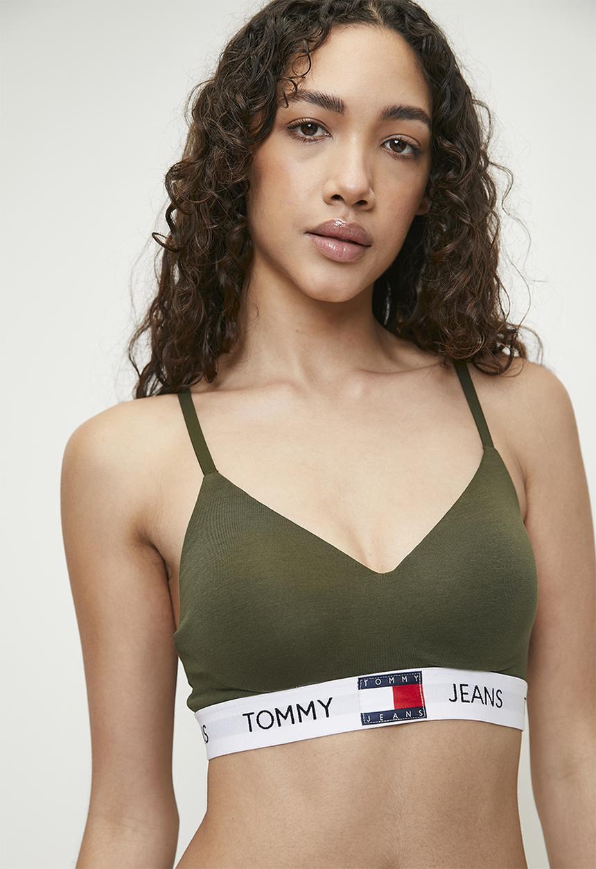 Tommy Hilfiger - Bralette lift - olive green/flag