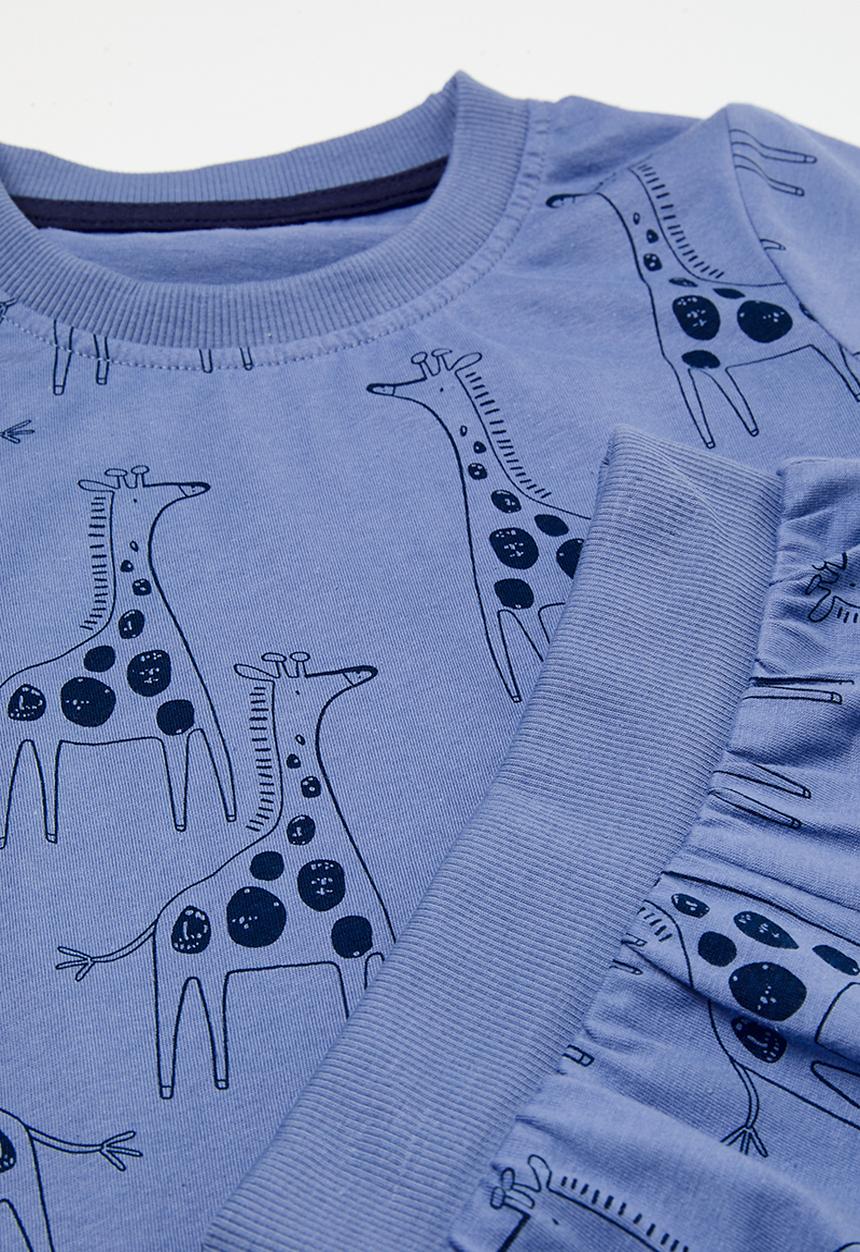 Pop Candy - Printed tee & short set - blue