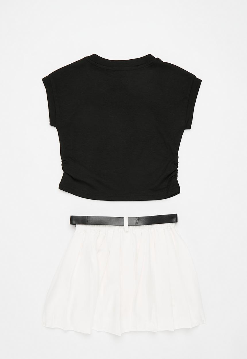 Pop Candy - Top and skirt set - black & white