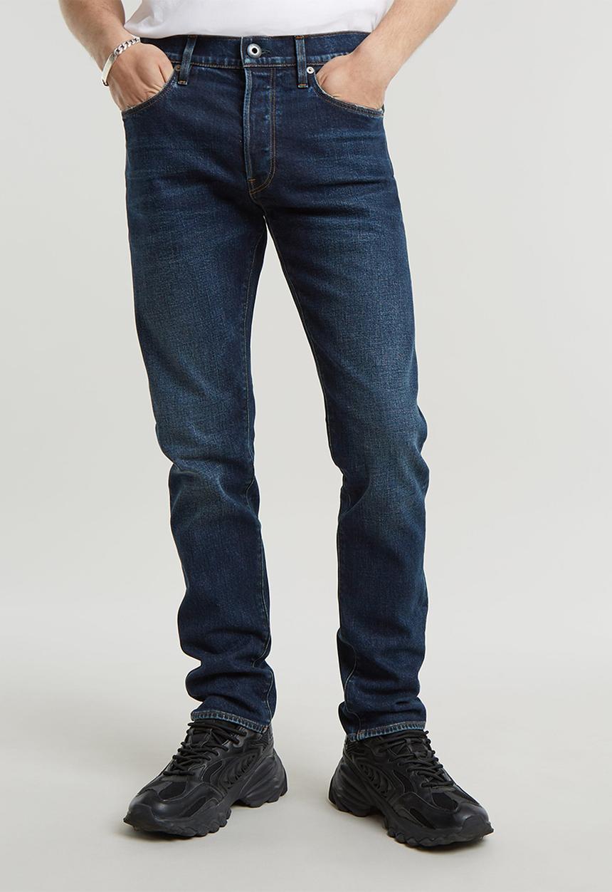 G-STAR - 3301 Slim - worn in dusk blue