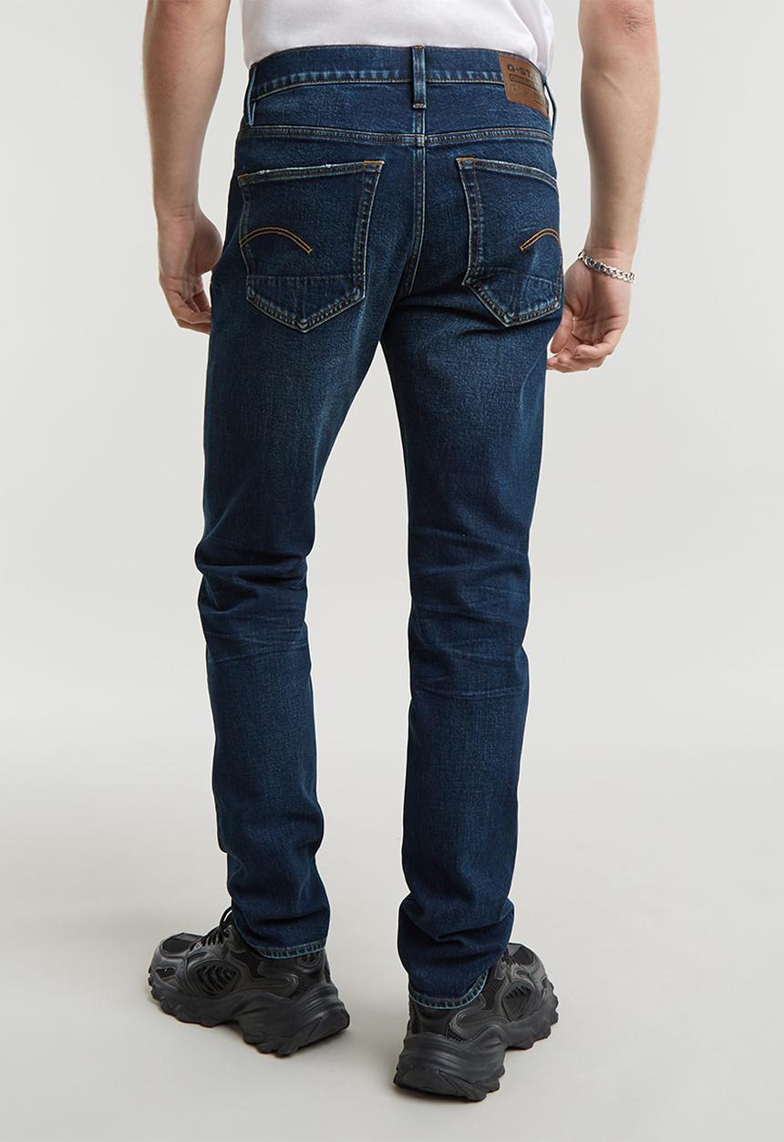 G-STAR - 3301 Slim - worn in dusk blue