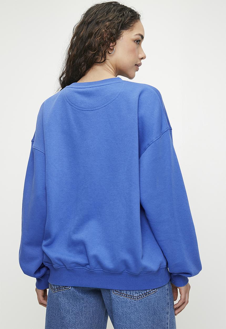 Cotton On - Classic Graphic Crew Sweatshirt - Sardinha/Pacific Blue