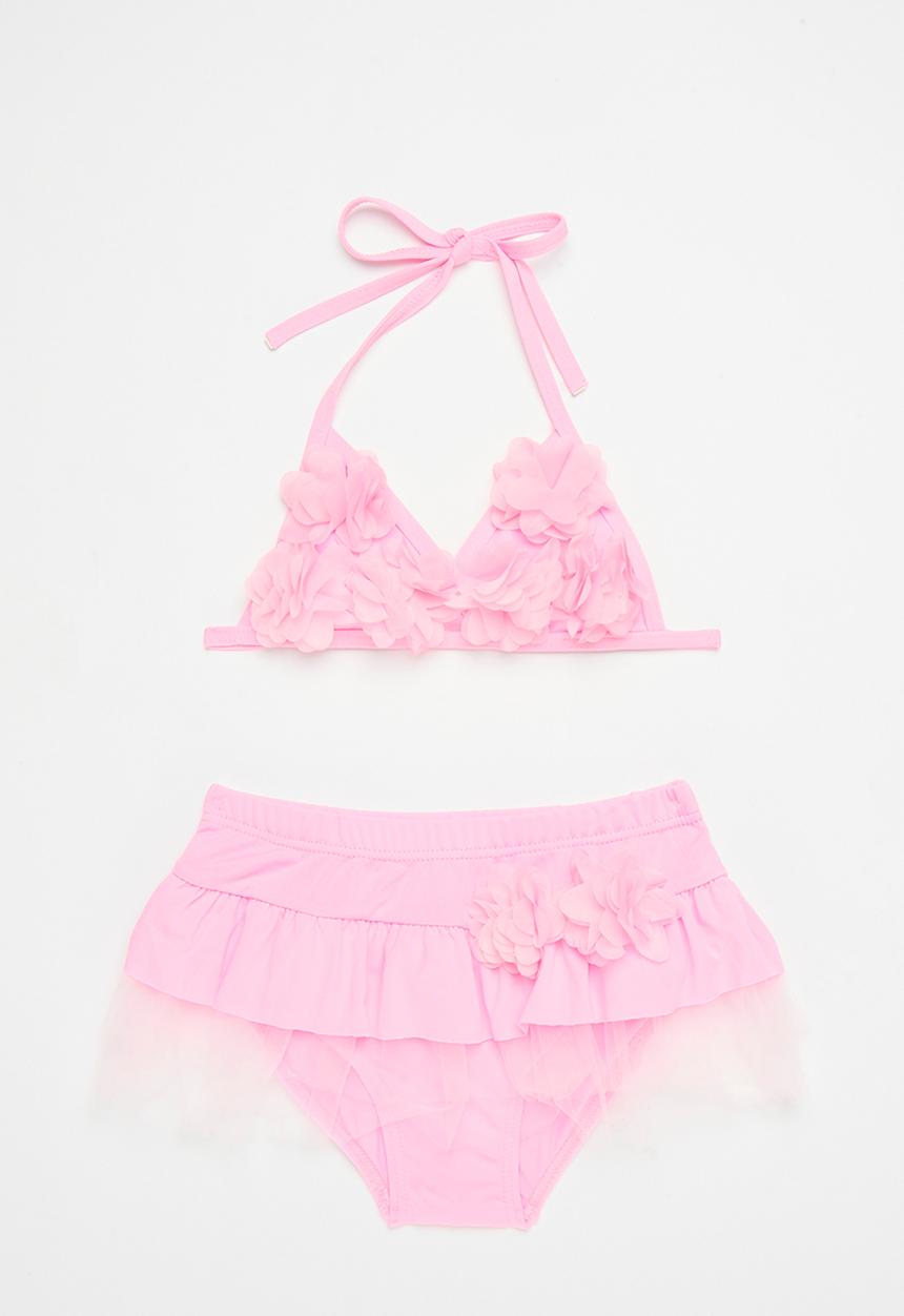 Pop Candy - Floral décor bikini set - pink