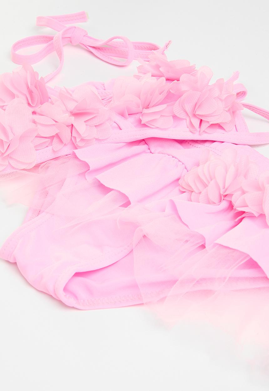 Pop Candy - Floral décor bikini set - pink