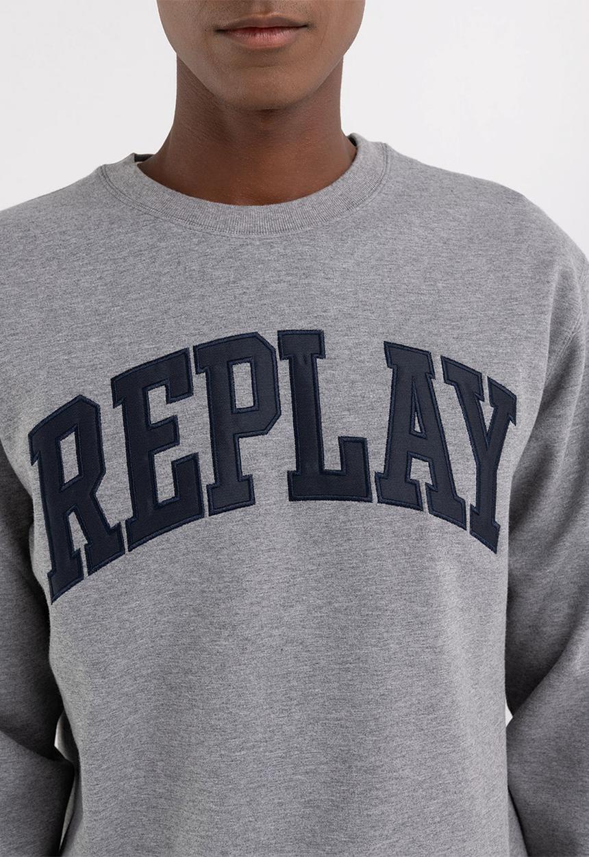 Replay - Felpa Regular - Grey Melange