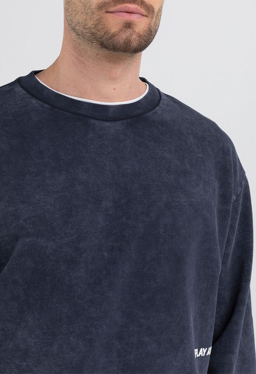 Replay - Felpa Relaxed - Blue Denim
