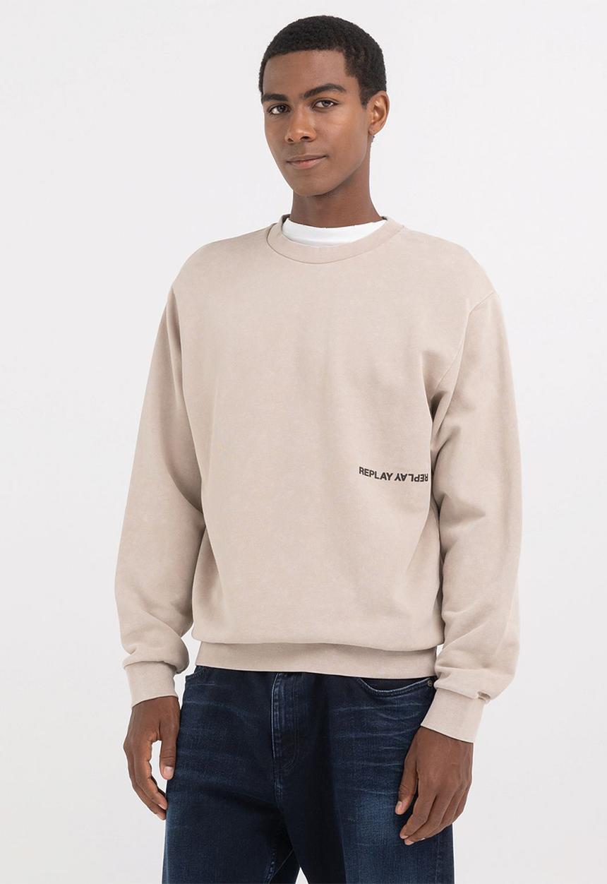 Replay - Felpa Relaxed - Light Taupe