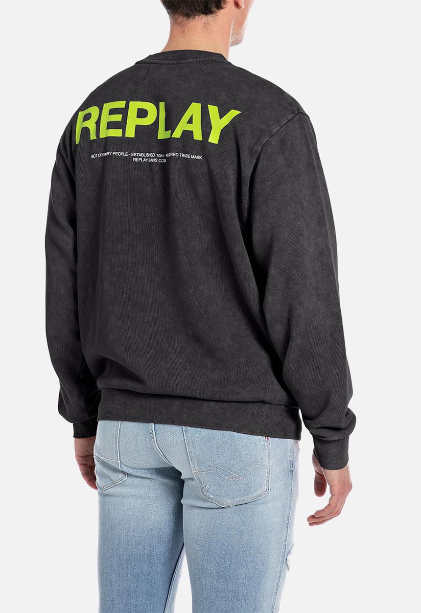 Replay - Felpa Relaxed - Nearly Black