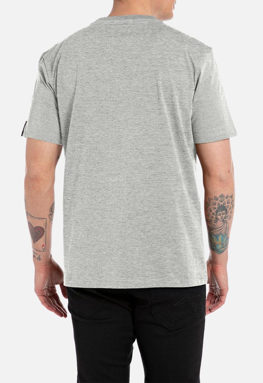 Replay - T-Shirt Regular - Light Grey Melange...