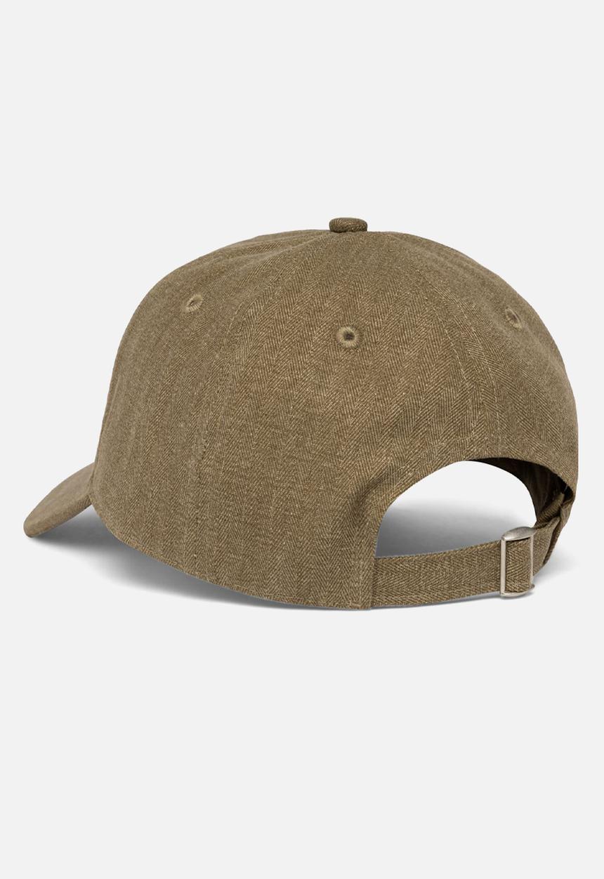 Replay - Herringbone cotton + broken part peak cap - dirty military green