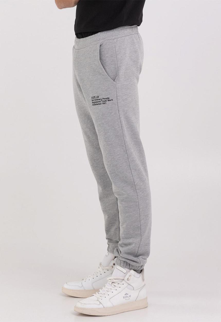 Replay - Pantalone regular - light grey melange