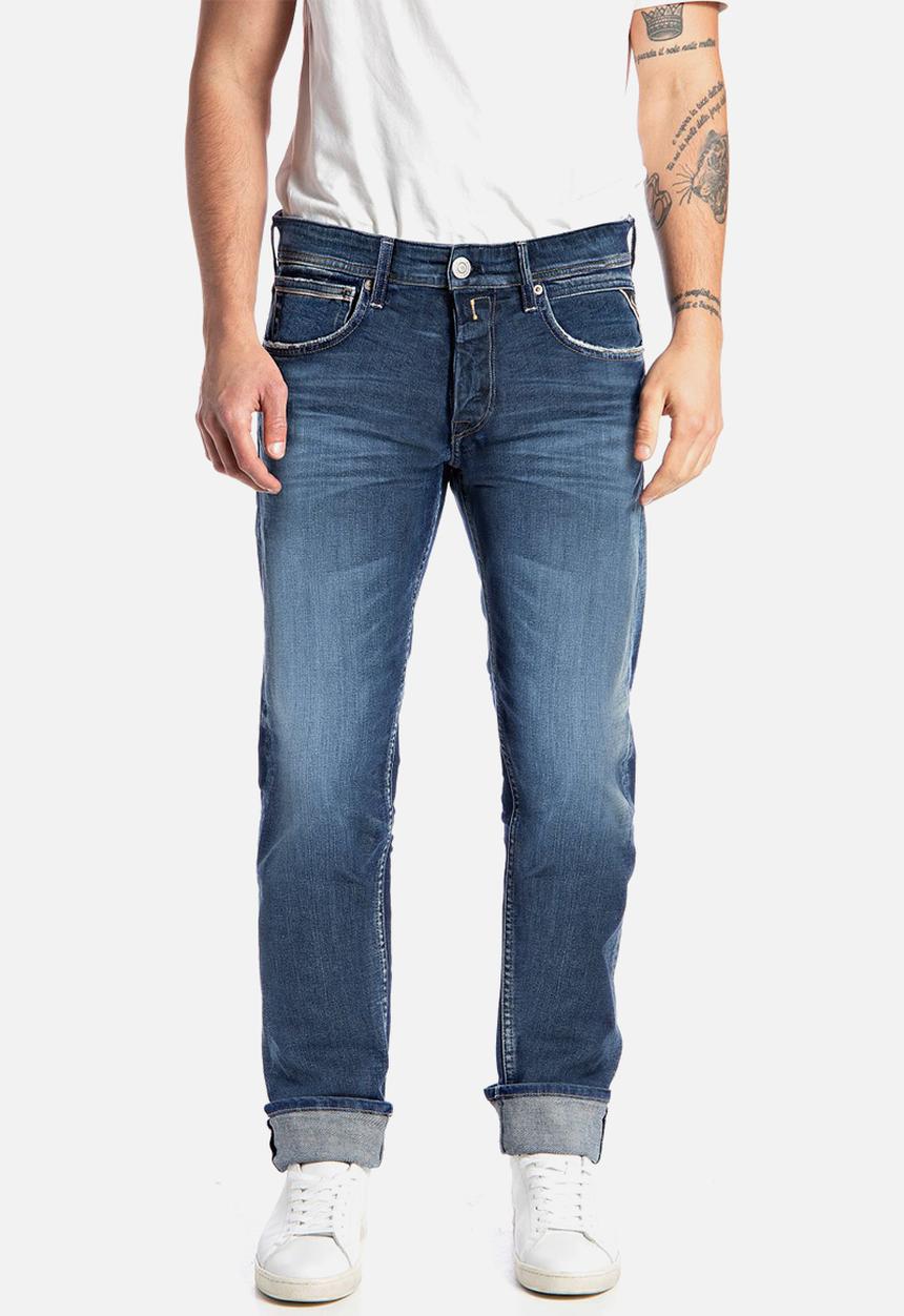 Replay - Grover pantalone straight - dark blue