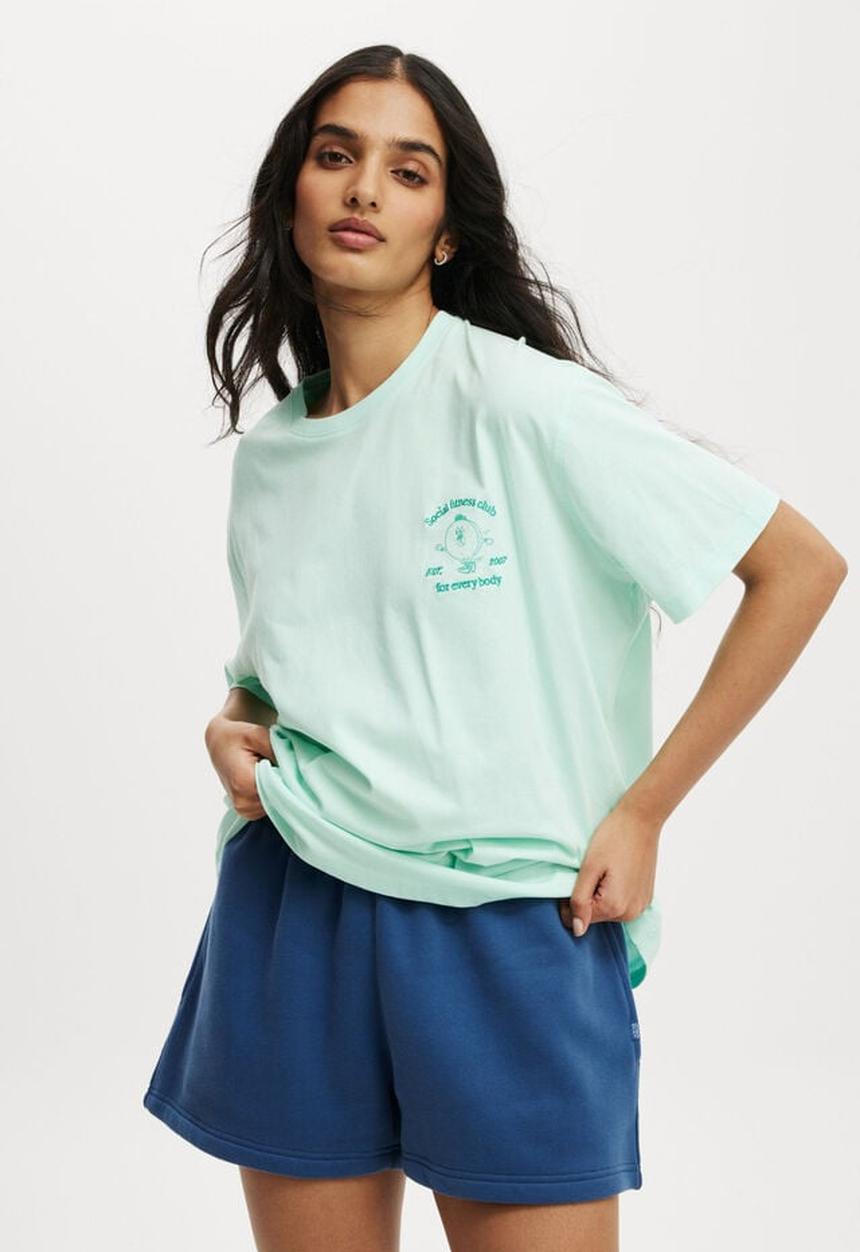 Cotton On - Active graphic tshirt - ice green/ social club