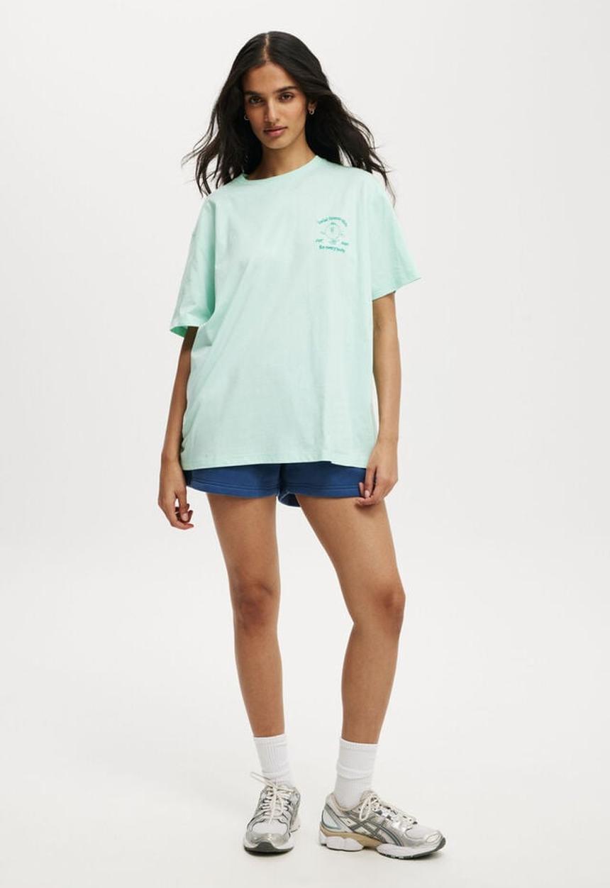 Cotton On - Active graphic tshirt - ice green/ social club