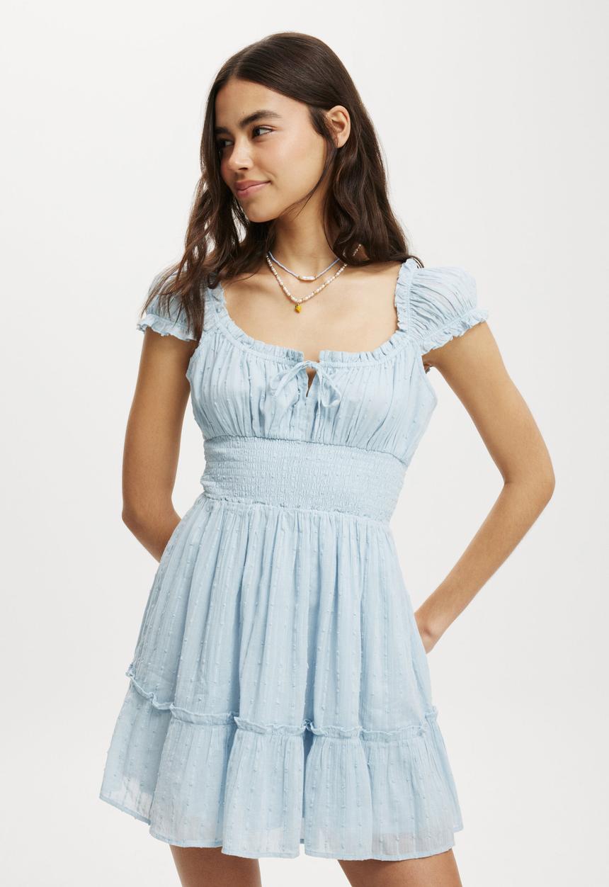 Cotton On - Eddie Corset Mini Dress - Pale Blue