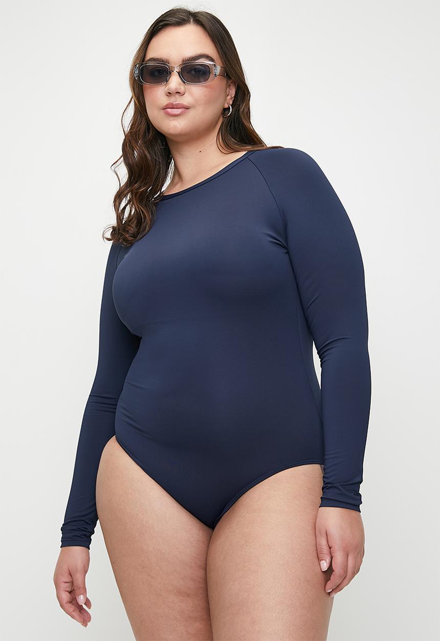 Cotton On - Plus Long Sleeve One Piece Full - Midnight