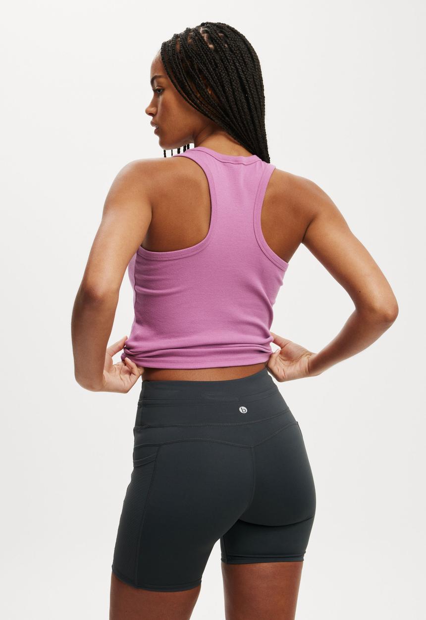 Cotton On - Ultimate Run Rib Bike Short - Element Blue