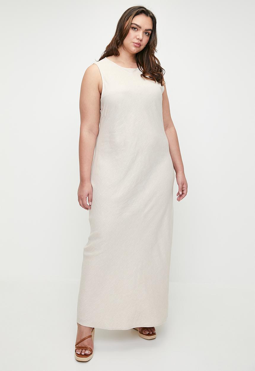 Cotton On - Plus Haven High Neck Maxi Dress - Neutral