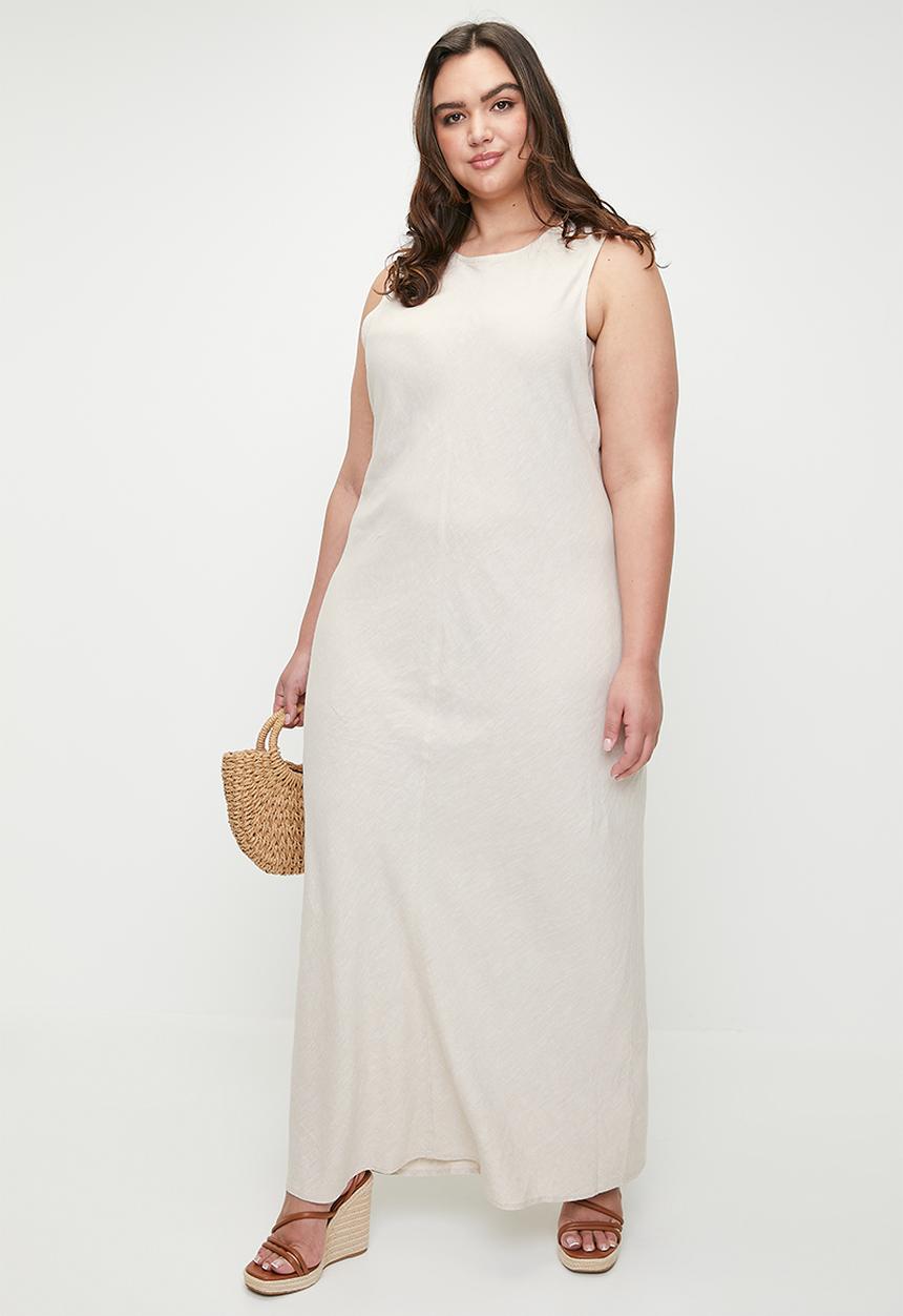 Cotton On - Plus Haven High Neck Maxi Dress - Neutral