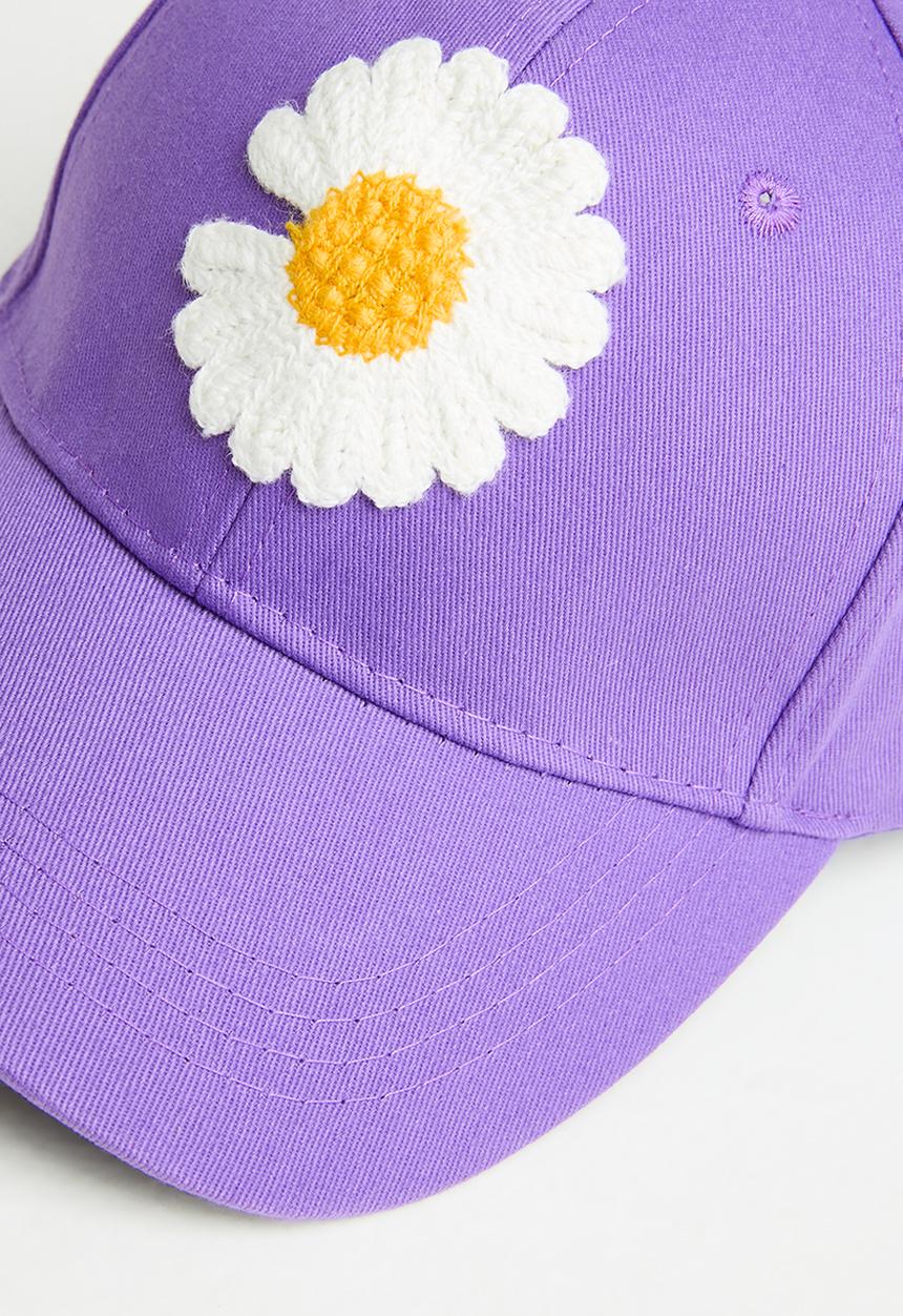 Pop Candy - Floral applique cap - purple