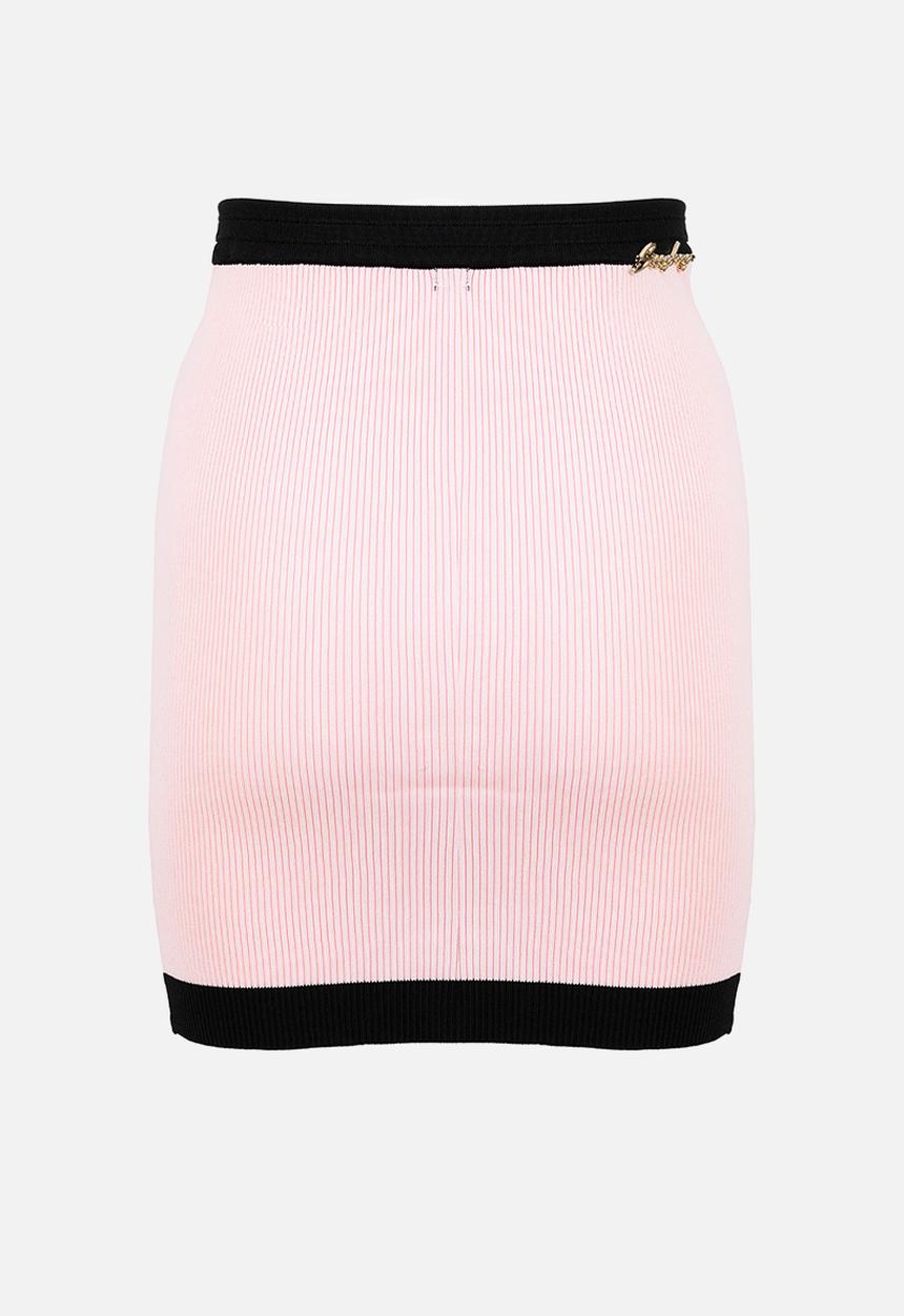 SISSY BOY - Francina: Knitted Skirt With Button Details - Light Pink