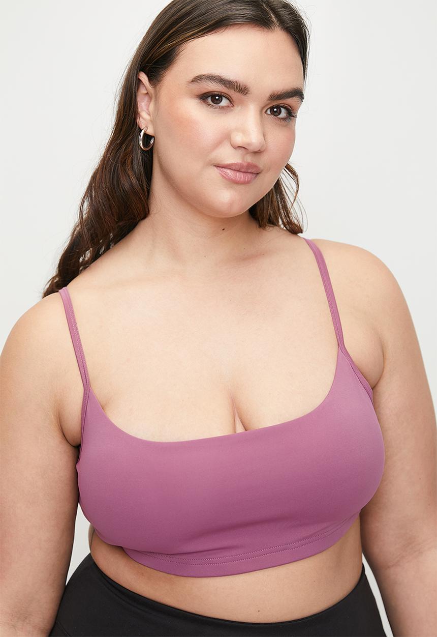 Cotton On - Plus Workout Crop-Red Violet