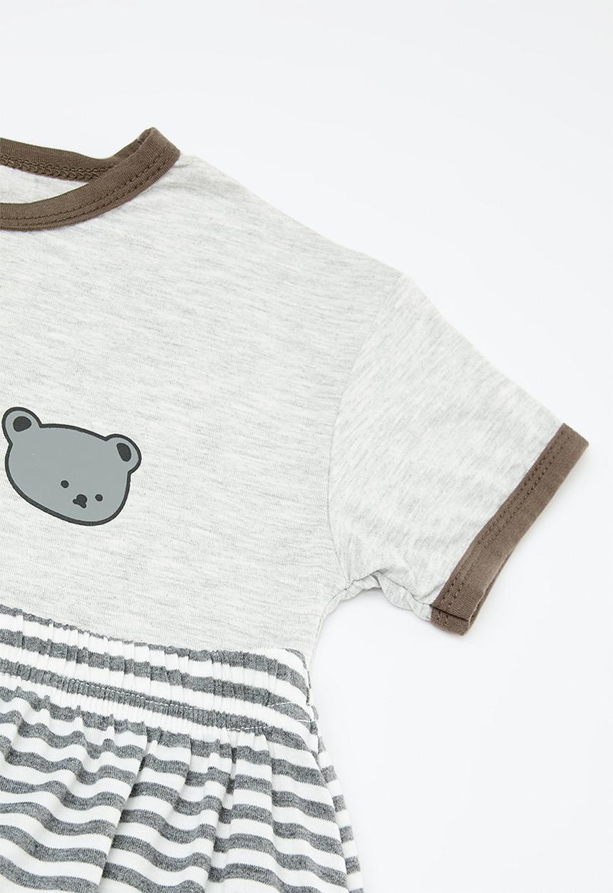 Pop Candy - Striped pants & tee set - grey