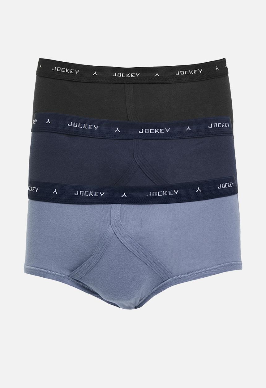Jockey - 3 Pk rib y- front brief - multi 