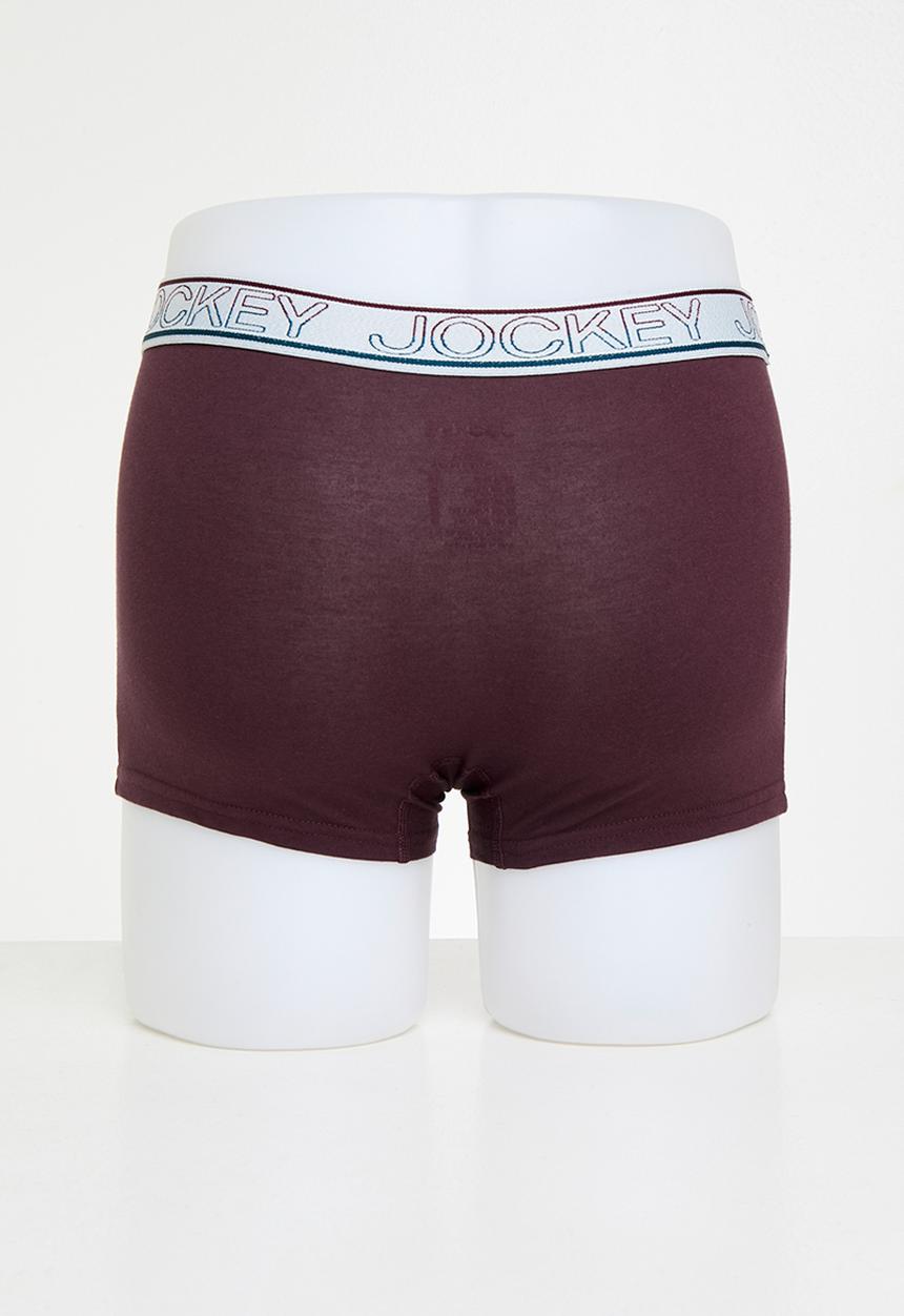 Jockey - 2 Pack New Gen Pouch Trunk  - Marina Blue/Deep Sangria