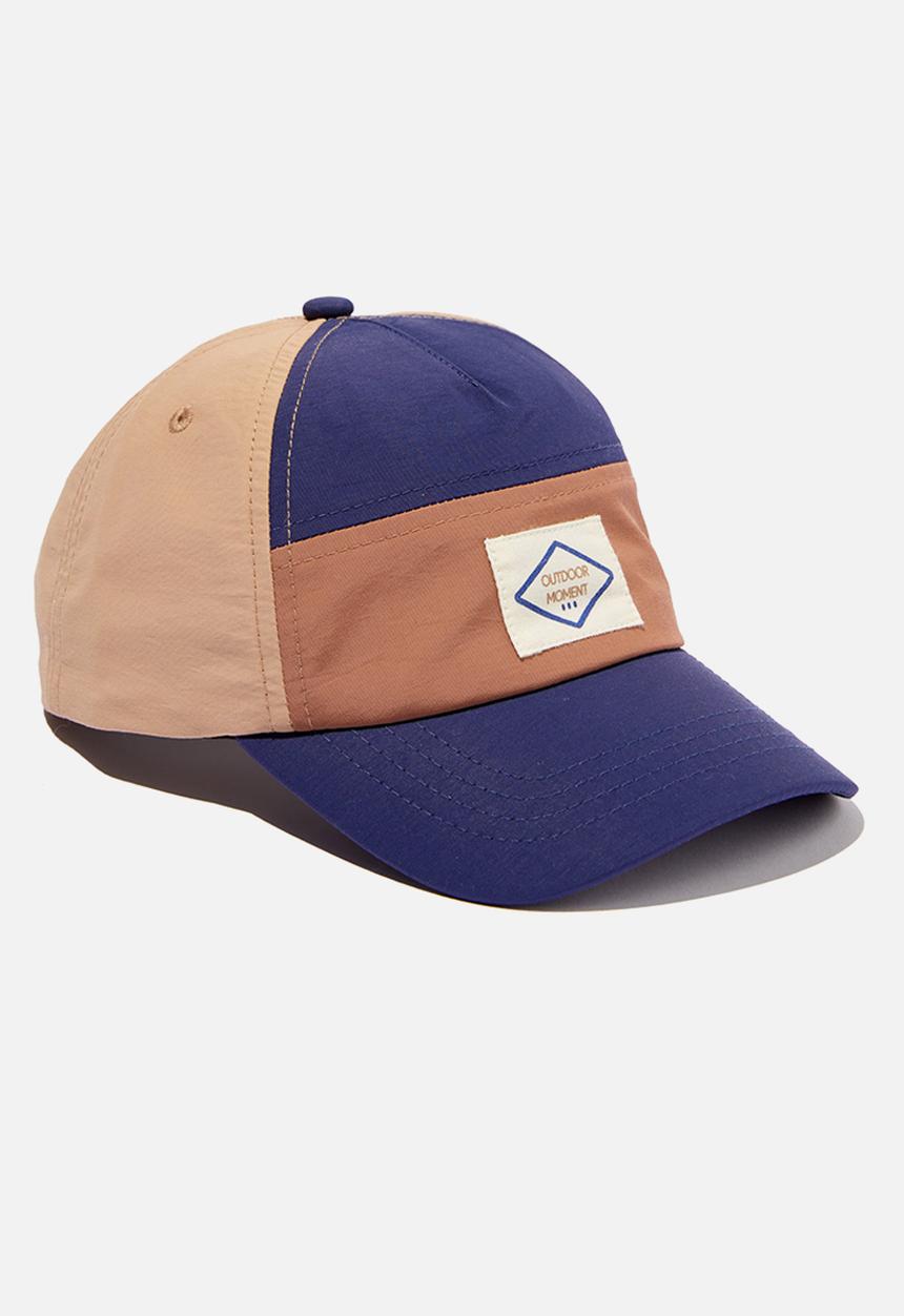 Cotton On - Kids 5 panel cap - navy/brown/outdoor moment