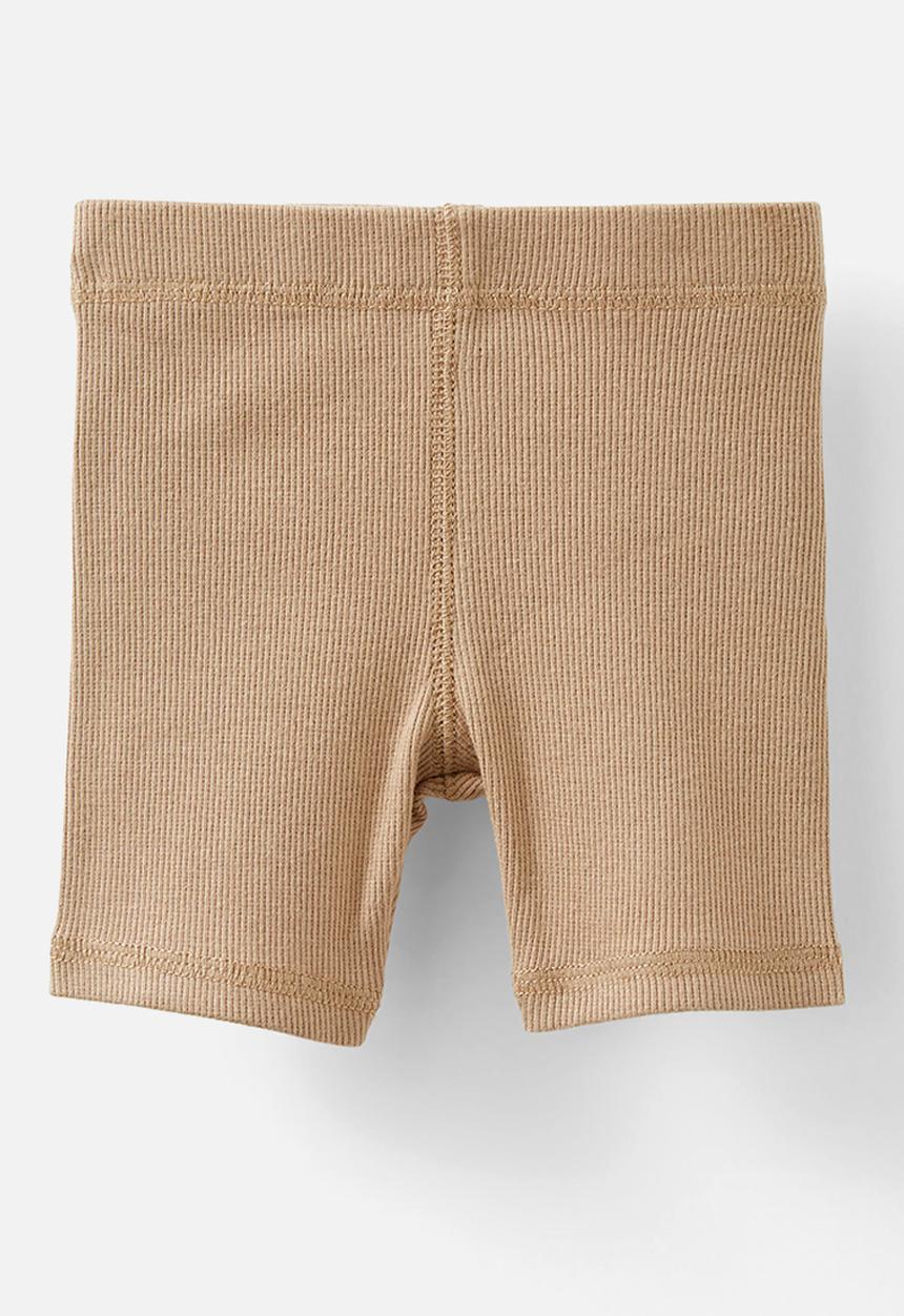 Cotton On - Rain rib bike shorties - washed taupy brown