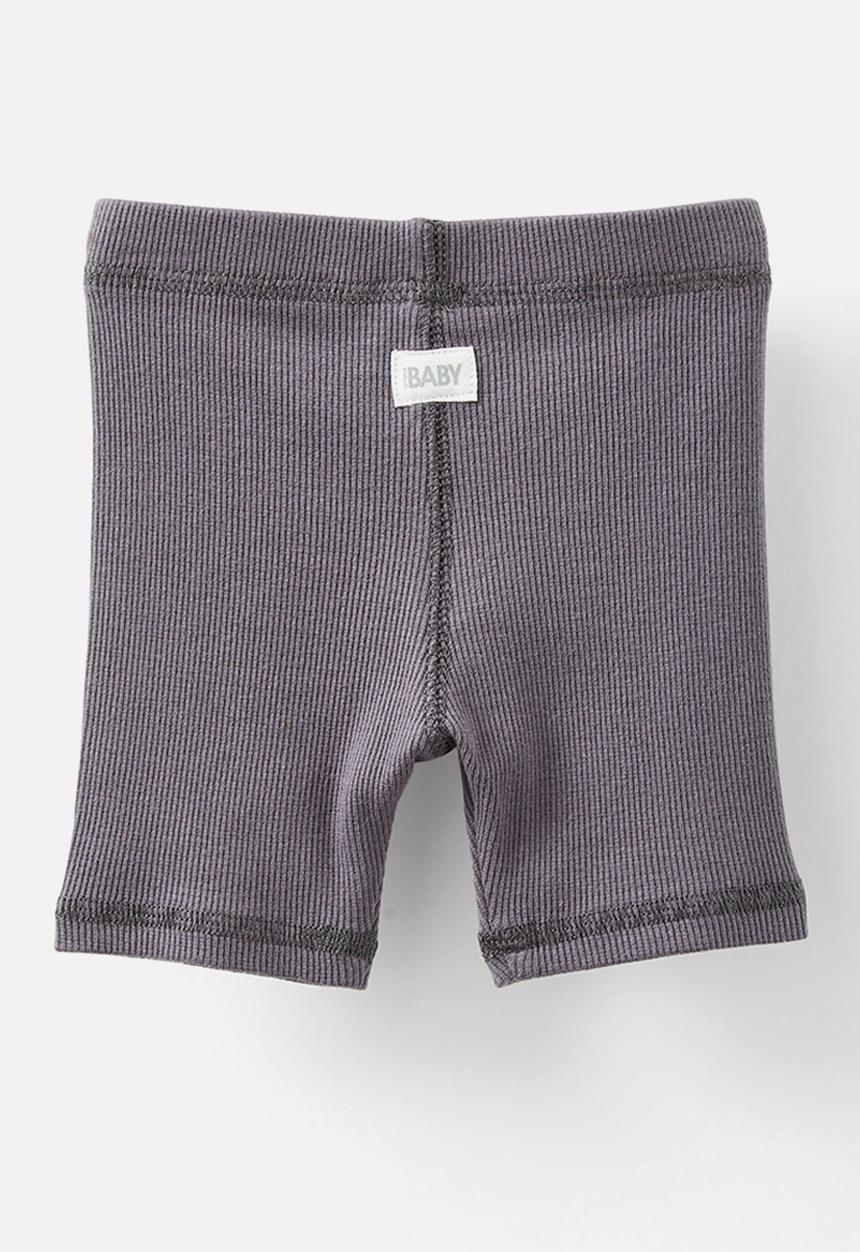 Cotton On - Rain rib bike shorties - washed rabbit grey