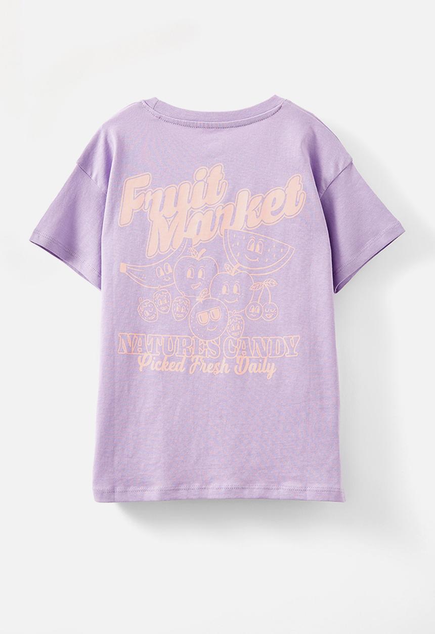 Cotton On - Poppy short sleeve print tee - lilac drop/fruit