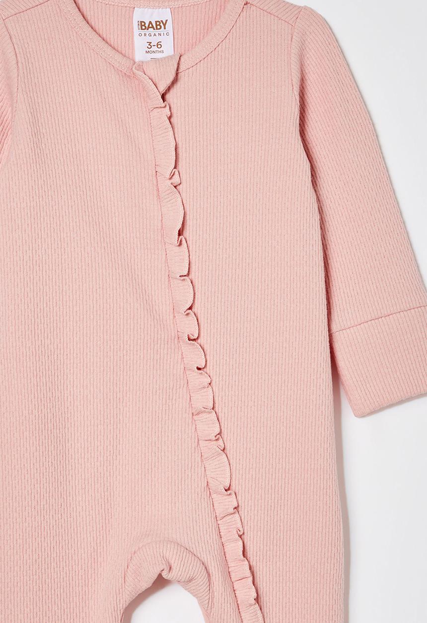 Cotton On - Organic pointelle zip romper - zephyr