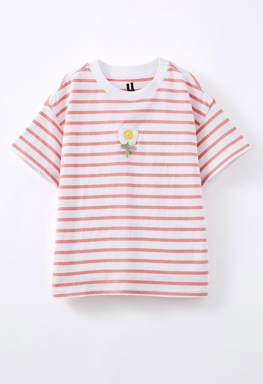 Cotton On - Livvy lux short sleeve tee - white clay pigeon stripe/flower