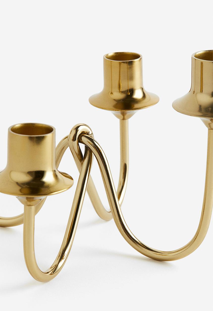 H&M - Metal candelabra - gold