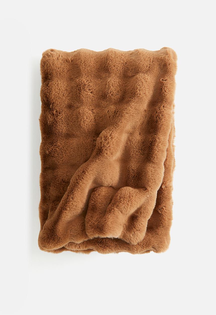 H&M - Structured fluffy blanket - brown