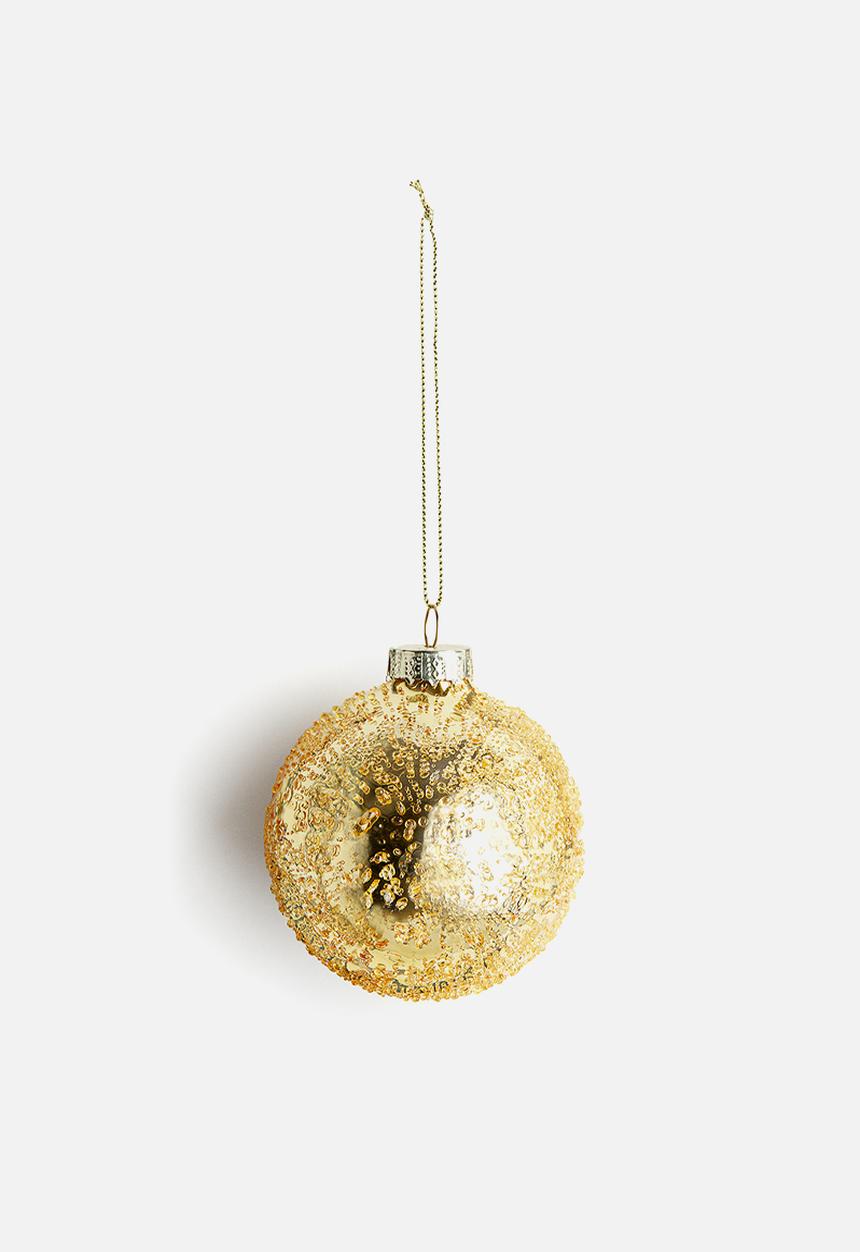 H&M - Glass christmas tree bauble - gold