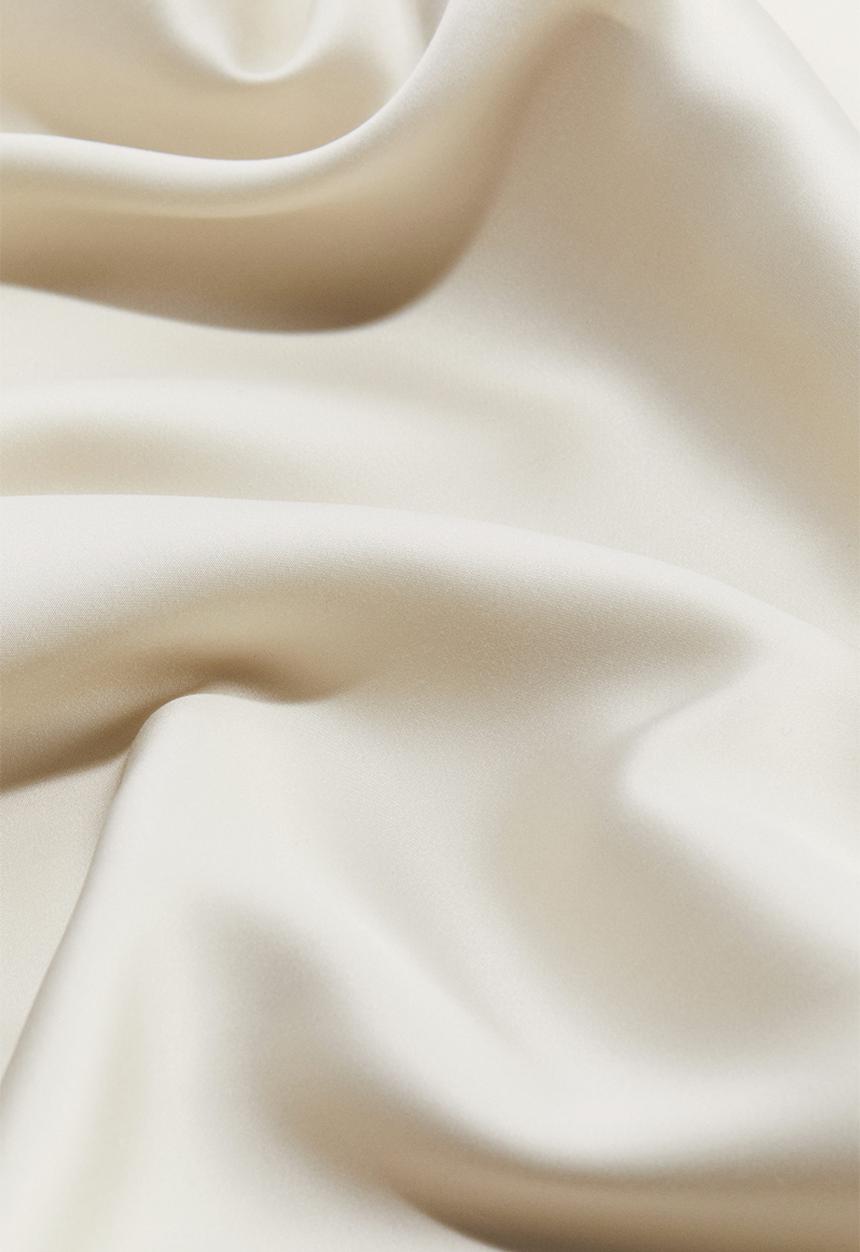 H&M - Satin double/king duvet cover set - light beige 