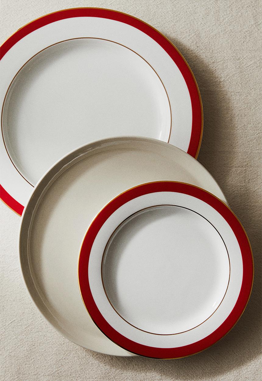 H&M - Small porcelain plate - white