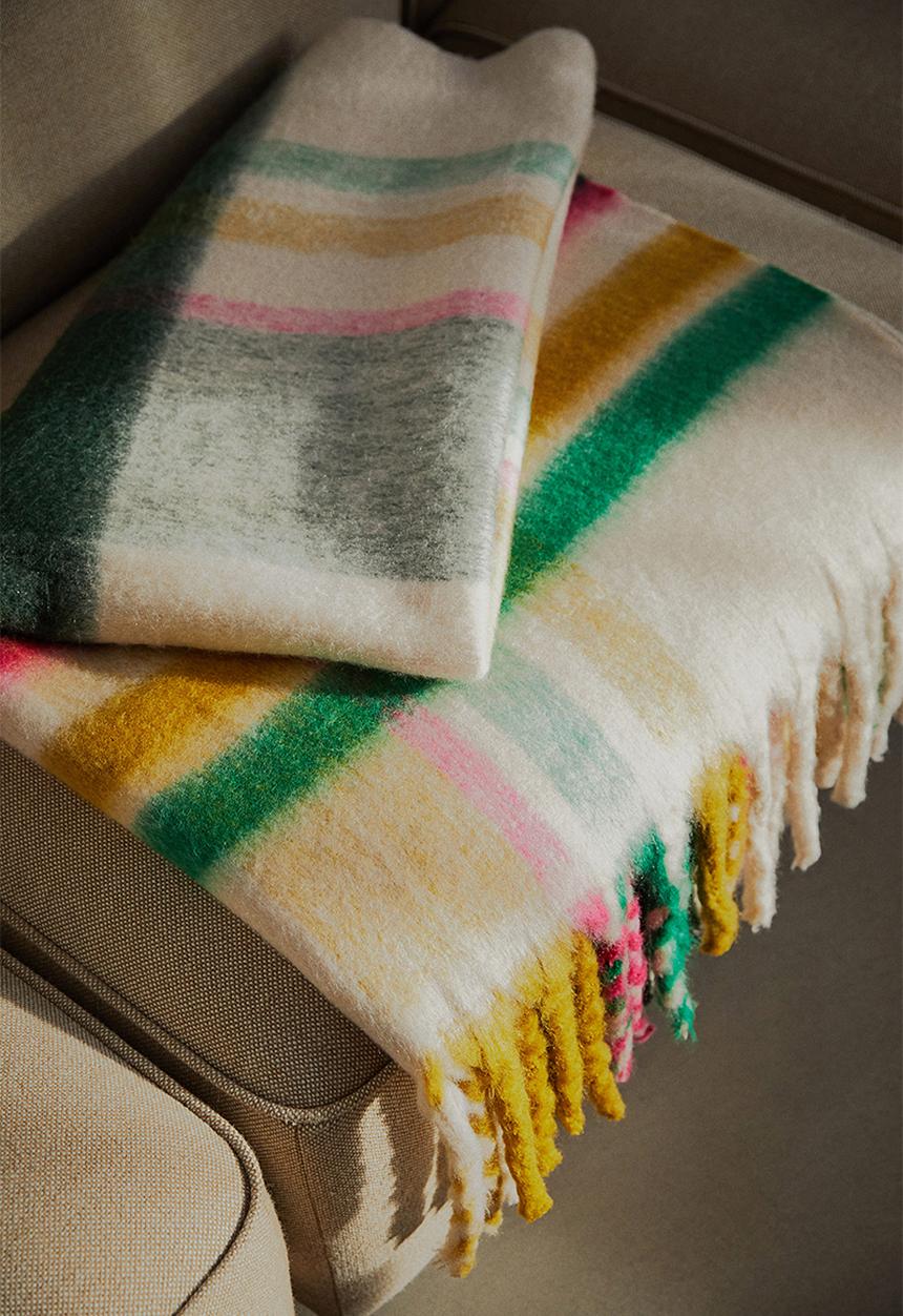 H&M - Patterned blanket - green multi