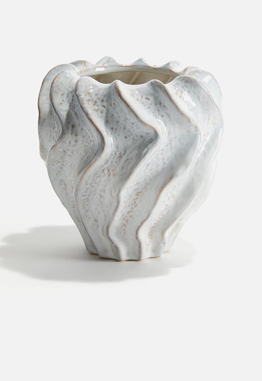 H&M - Stoneware vase - white