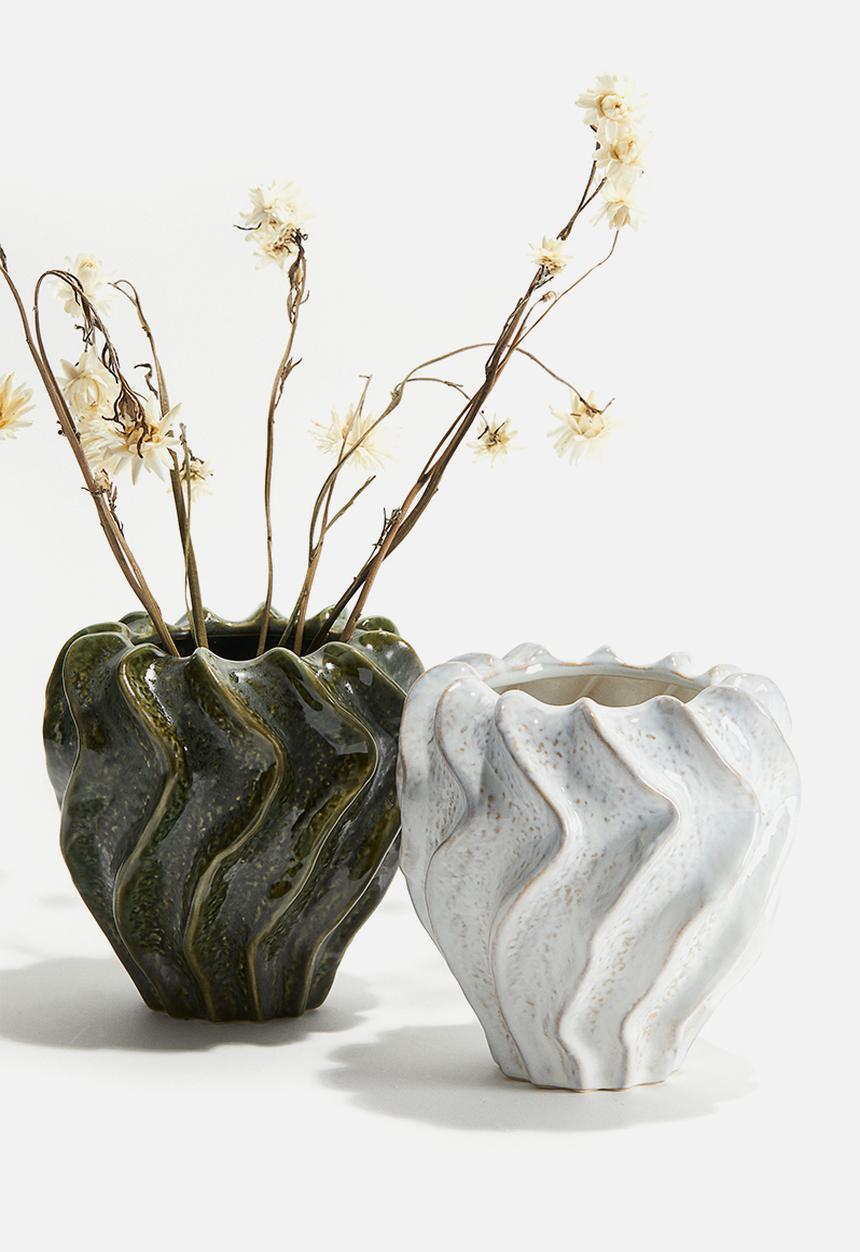 H&M - Stoneware vase - white