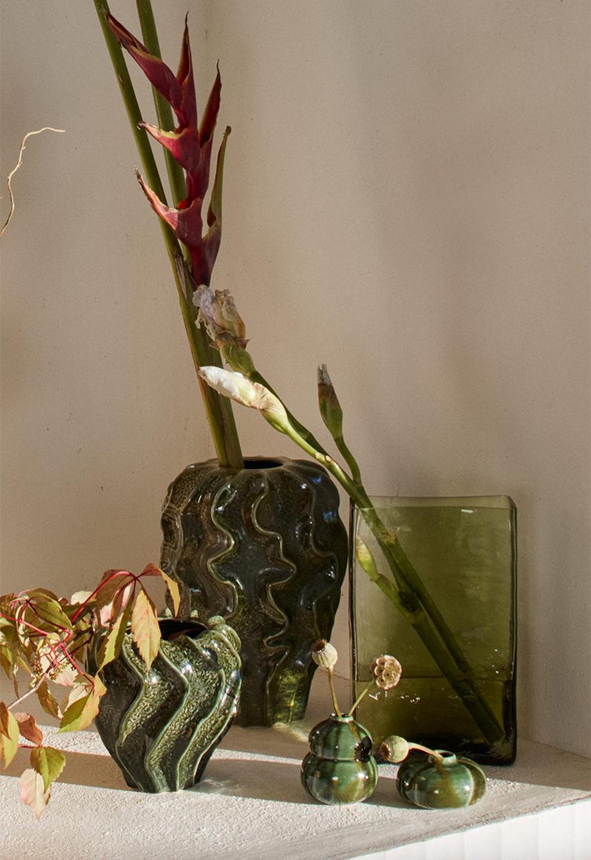 H&M - Stoneware vase - dark green