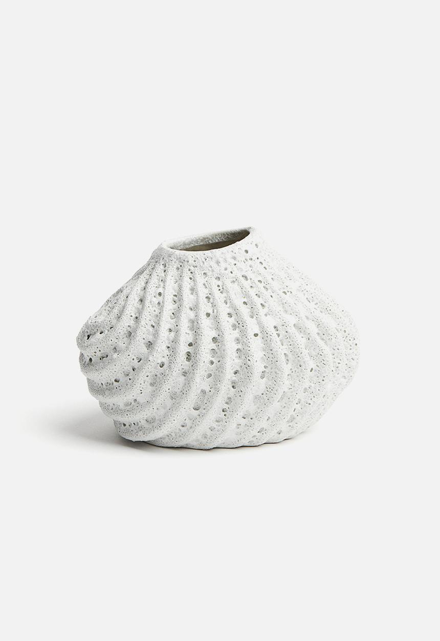 H&M - Small stoneware vase - white