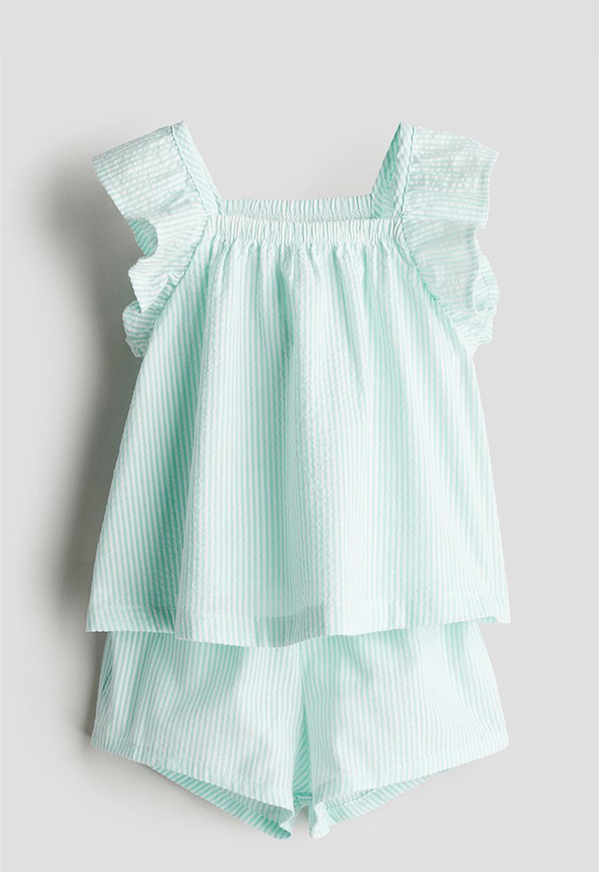 H&M - 2-Piece set - mint green striped